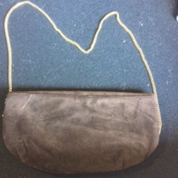 Vintage Brown Leather Suede Purse - Picture 3 of 4